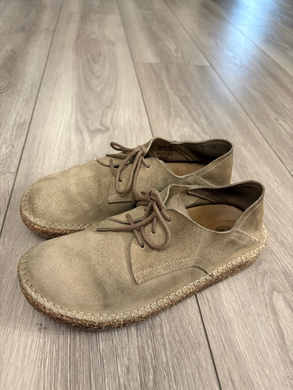 Birkenstock Gary Soft Suede Sneakers Shoes Ginger Mens Size EU 36 Womens